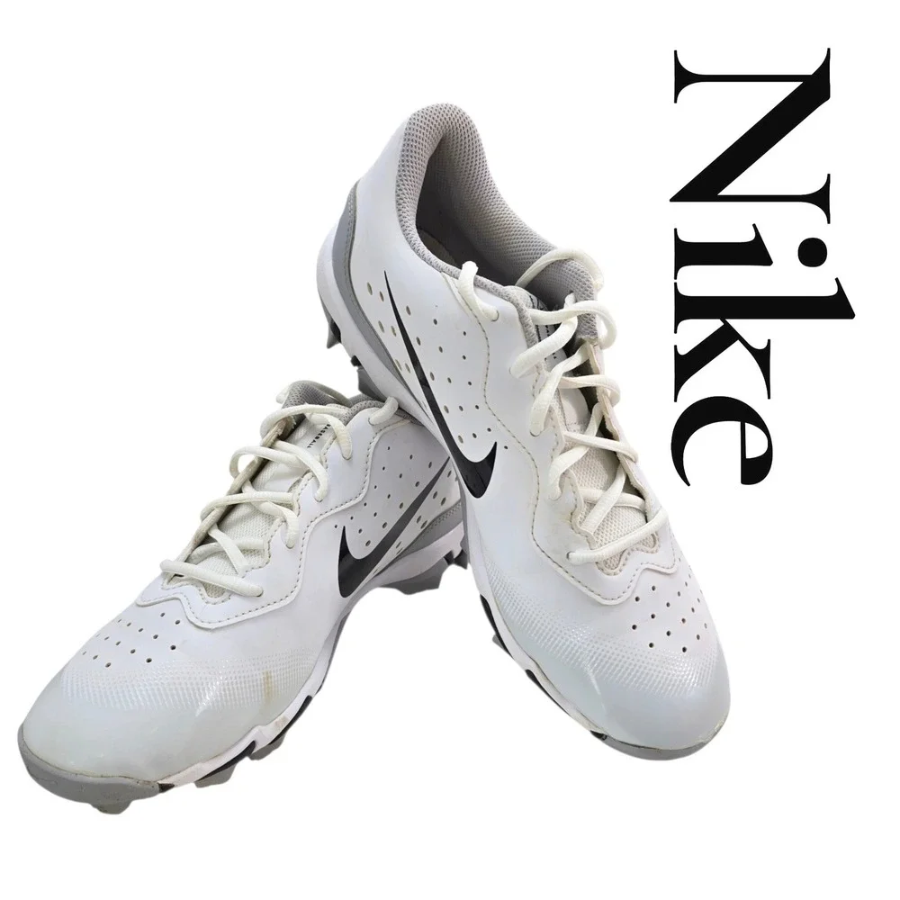 Nike Alpha Huarache 4 Keystone Baseball Cleats Mens 8.5 White Grey DJ6524-100